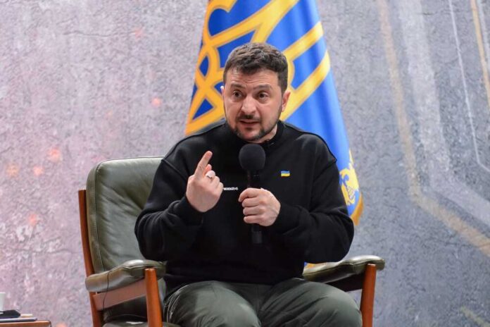 Kyiv,,Ukraine,-,20230224:,Ukrainian,President,Volodymyr,Zelenskyy,Speaks,To