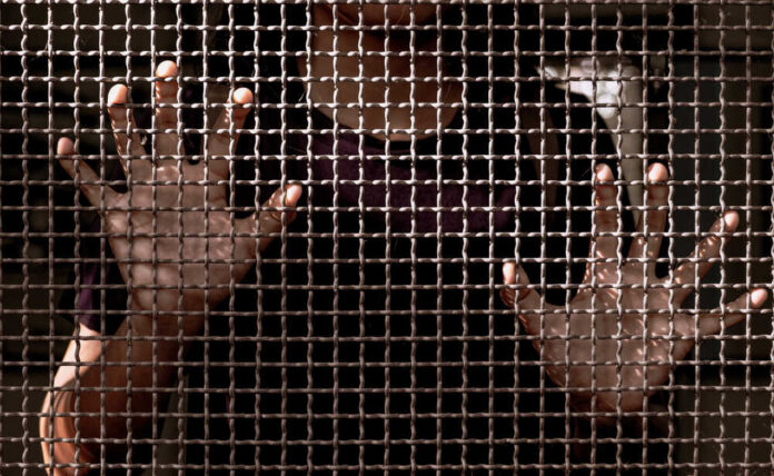 World,Refugee,Day,,Woman,Hand,Holding,On,Chain,Link,Fence
