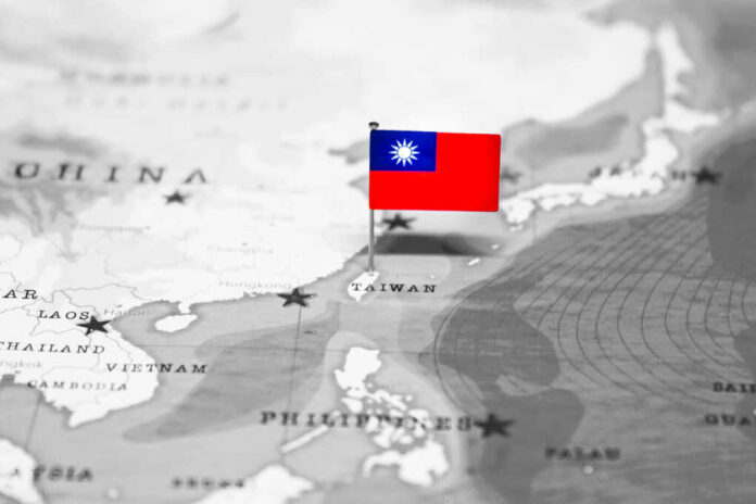 The,Flag,Of,Taiwan,In,The,World,Map