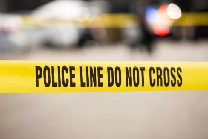 Cordon,Tape,Seals,Off,A,Crime,Scene,And,Establishes,A