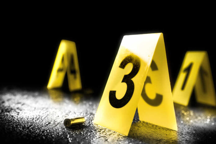 Evidence,Markers,On,The,Floor,/high,Contrast,Image
