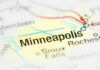 Minneapolis Bathhouse Legalization Sparks Controversy Close-up of a map highlighting Minneapolis