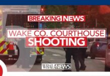 Suspect in custody, 2 lawyers shot outside Raleigh courthouse