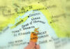 Map showing the Strait of Hormuz and surrounding regions