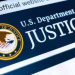 DOJ Video: Gunman Inches From Trump Close-up of the U.S. Department of Justice logo on a website
