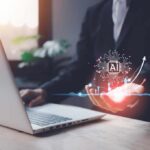 German Judges Slam Google’s AI A business professional interacting with a digital representation of AI technology