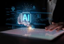AI Blacklist Spoils July 4 Plans A hand interacting with a digital interface displaying AI technology