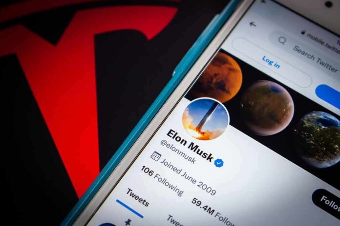 smartphone displaying a social media profile screen
