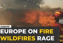 Peak-Season Firestorm Wrecks Vacations Wildfires sweep across southern Europe as heatwave fuels new blazes
