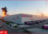 Drone Infernos Torch Moscow’s Retail Lifeline Moment of Ukrainian drone strike on Russia’s Wildberries warehouse in Leningrad – Strong explosion