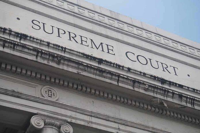 Supreme Court building facade with classical columns