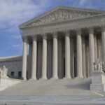 Kill Clause Showdown in Colorado Supreme Court building with grand columns and steps