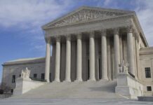 Supreme Court building with grand columns and steps
