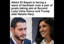 Vance Family Drawn Into Campaign Firestorm Abdul El-Sayed is facing a wave of backlash over a pair of posts taking aim at Second Lady Usha