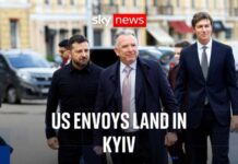 US envoys Steve Witkoff and Jared Kushner arrive in Kyiv