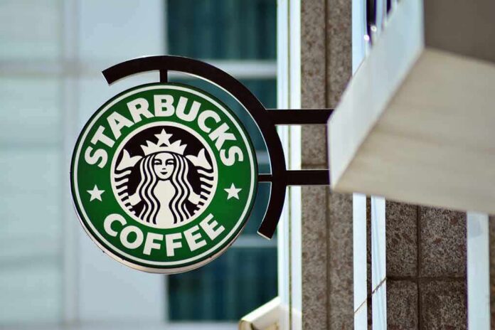 Starbucks coffee shop sign on building exterior