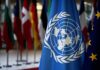 Sovereignty Showdown Erupts At UN United Nations flag among international flags