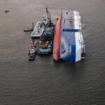 Java Sea Horror: Ferry Vanishes Mid-Storm Capsized cargo ship with salvage vessels alongside
