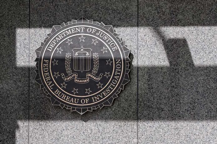 FBI seal on a granite wall