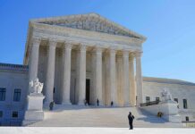 Supreme Court building with grand columns and steps