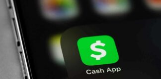 Cash App icon on smartphone screen